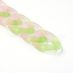 Handmade Transparent Acrylic Curb Chains&nbsp;FIND-WH0070-11E