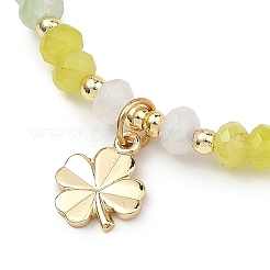 Clover Brass Charm Bracelets&nbsp;BJEW-JB13636