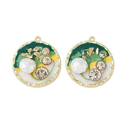 Rack Plating Alloy Enamel Pendants&nbsp;FIND-I038-14
