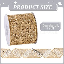 1 Roll Polyester Ribbons with Sequins&nbsp;OCOR-NB0002-48B