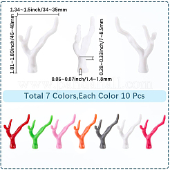 70Pcs 7 Colors Opaque Acrylic Imitation Coral Beads Strands&nbsp;SACR-SC0001-38