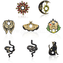 16Pcs 8 Styles Opaque Printed Acrylic Pendants&nbsp;OACR-SC0002-26