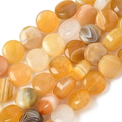 Natural Yellow Botswana Agate Beads Strands&nbsp;G-F790-H04-01