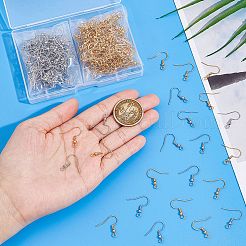 300Pcs 2 Style 304 Stainless Steel Earring Hooks&nbsp;STAS-SP0001-39