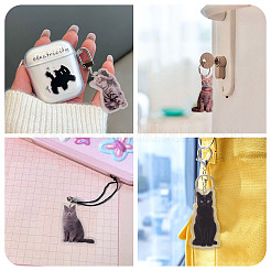 12Pcs 4 Styles Printed Acrylic Pendants&nbsp;OACR-TA0004-14A