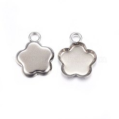 Tarnish Resistant 304 Stainless Steel Pendant Cabochon Settings&nbsp;LS-STAS-P210-04P