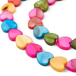 10 Strands Colorful Natural Freshwater Shell Dyed Beads Strands&nbsp;SHEL-M018-05