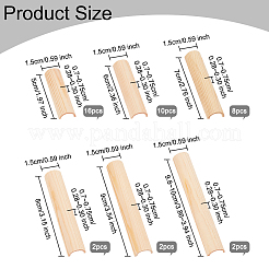 40Pcs 6 Style Pinewood Wooden Holder&nbsp;DIY-OC0010-15