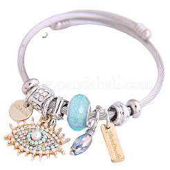 Adjustable 304 Stainless Steel European Bangles&nbsp;FS-WG38FEB-02