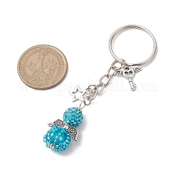 Alloy with Glass Seed Beads Keychain&nbsp;KEYC-MZ00010-02