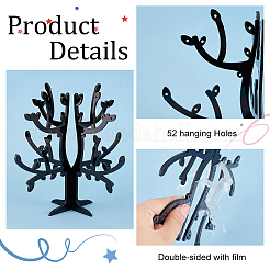 Opaque Acrylic Earring Display Tree Stands&nbsp;ODIS-WH0025-117