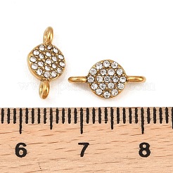 Ion Plating(IP) 304 Stainless Steel Rhinestone Connector Charms&nbsp;ZIRC-G157-36G-A