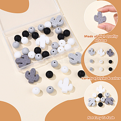 Cactus/Round Silicone Beads&nbsp;SIL-YW0001-50D
