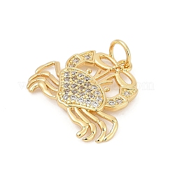Brass Micro Pave Cubic Zirconia Pendants&nbsp;KK-U058-35G