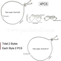 DIY Stainless Steel Slider Bracelets Making Kits&nbsp;DIY-UN0001-91
