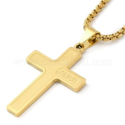 201 Stainless Steel Pendant Necklaces&nbsp;NJEW-H015-06G
