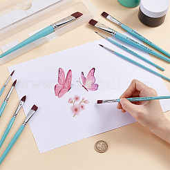 10Pcs Nylon Artist Watercolor Painting Makeup Brush Set&nbsp;MRMJ-WH0087-46