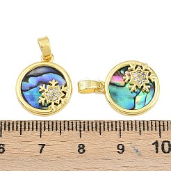 Natural Paua Shell Pendants&nbsp;KK-D005-05G