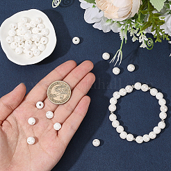 100Pcs Glazed Porcelain Round Beads&nbsp;PORC-PA0001-11