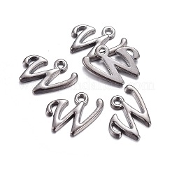 Gunmetal Plated Alloy Letter Pendants&nbsp;LS-PALLOY-J718-01B-W