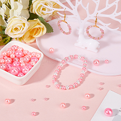 1830Pcs 5 Styles ABS Plastic Imitation Pearl Beads&nbsp;OACR-SP0001-01A