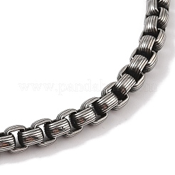 304 Stainless Steel Wolf Head King Box Chain Viking Mjolnir Thor Hammer Pendant Necklaces for Men&nbsp;NJEW-K278-01AS