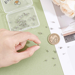 60Pcs 3 Styles Brass Cup Pearl Peg Bails Pin Pendants&nbsp;KK-BBC0028-88P