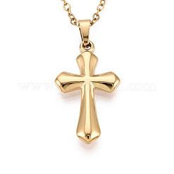 304 Stainless Steel Pendant Necklaces&nbsp;NJEW-T018-31G