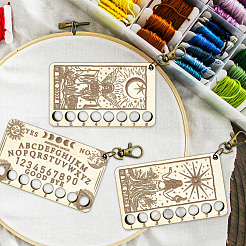 2Pcs 2 Style 8-Position Wood Embroidery Thread Storage Trays&nbsp;DIY-WH0625-001