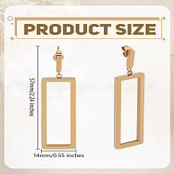 1Piar 304 Stainless Steel Dangle Stud Earrings for Women&nbsp;EJEW-LP0001-21G