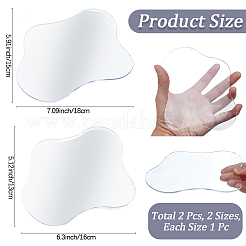 2Pcs 2 Styles Transparent Acrylic Cup Mats&nbsp;AJEW-CN0006-47