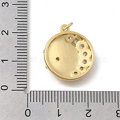 Brass Micro Pave Cubic Zirconia Pendants&nbsp;KK-D431-080G-02