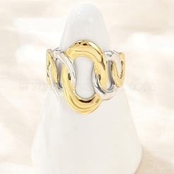304 Stainless Steel Cuff Rings&nbsp;RJEW-H254-05GP