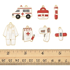 18Pcs 7 Styles Medical Theme Alloy Enamel Pendants&nbsp;FIND-FS0004-36