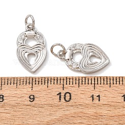 Brass Micro Pave Clear Cubic Zirconia Pendants&nbsp;CU-CBA2907-02A-P
