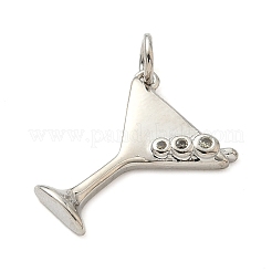Brass Micro Pave Cubic Zirconia Pendants&nbsp;KK-Z120-57A-P