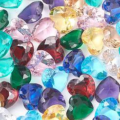 50Pcs 10 Colors Cubic Zirconia Pointed Back Cabochons&nbsp;ZIRC-CJ0001-24