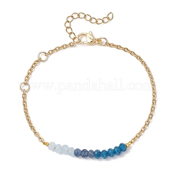Dyed Natural Malaysia Jade Beads Link Bracelets&nbsp;BJEW-JB12979
