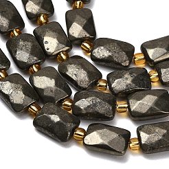 Natural Gold Pyrite/Golden Pyrite Beads Strands&nbsp;G-F833-D01-01