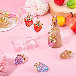 14Pcs 7 Styles Transparent Acrylic with Alloy Pendants&nbsp;TACR-TA0001-86