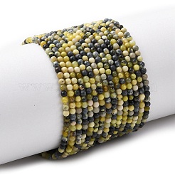 Natural Yellow Turquoise(Jasper) Beads Strands&nbsp;G-Z116-A19-2mm