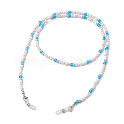 Synthetic Turquoise & Glass Seed & Plastic Beaded Adult Eyeglasses Chains&nbsp;AJEW-EH00397