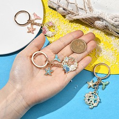 3Pcs Alloy Enamel Keychains&nbsp;KEYC-YW00289