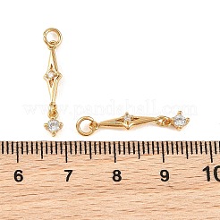 SHEGRACE Brass Pave Clear Cubic Zirconia Pendants&nbsp;XGRQ4N859-722G