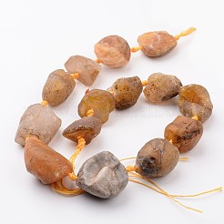 Raw Rough Natural Yellow Botswana Agate Beads Strands&nbsp;G-D833-08
