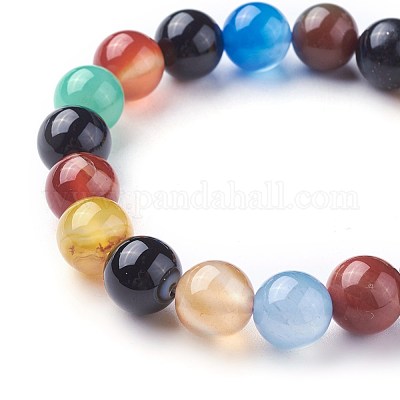 Natural Agate Beads Stretch Bracelets&nbsp;BJEW-F380-01-C13-1