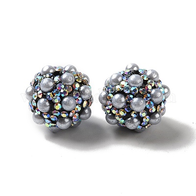 Polymer Clay Rhinestone Beads&nbsp;RGLA-D050-01A-1