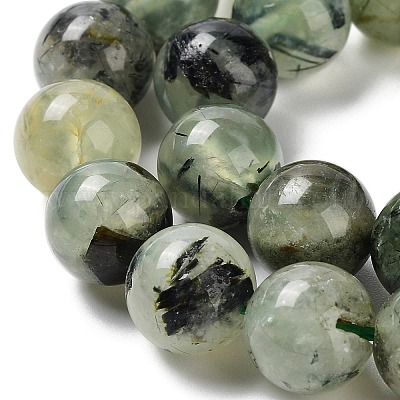 Natural Prehnite Beads Strands&nbsp;G-P322-48-10mm-01-1