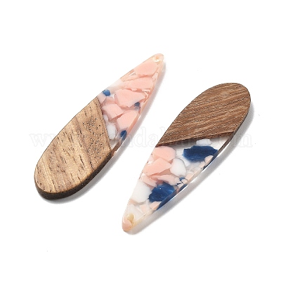 Resin and Walnut Pendants&nbsp;FIND-R051-14B-1