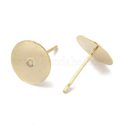 Brass Studs Earrings Finding&nbsp;KK-K383-05B-G-1